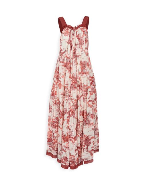 Free People White Tropical Toile Maxi Dress