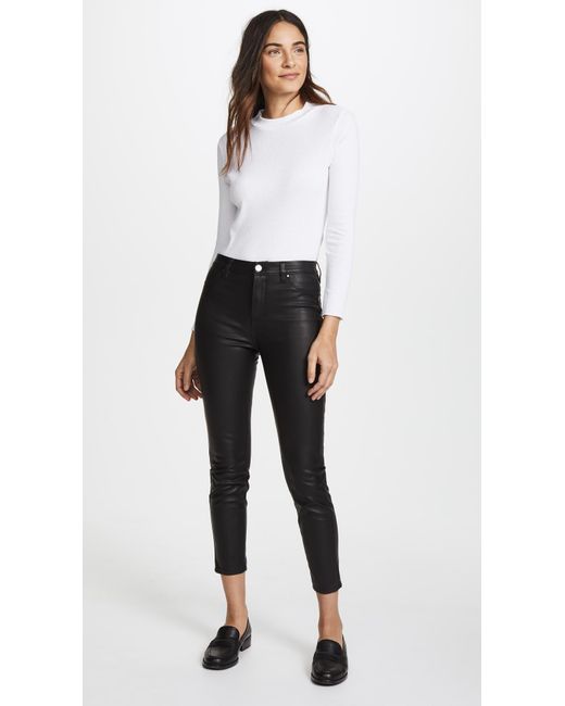 Blank NYC The Principle Mid Rise Vegan Leather Skinny Pants in Black Lyst