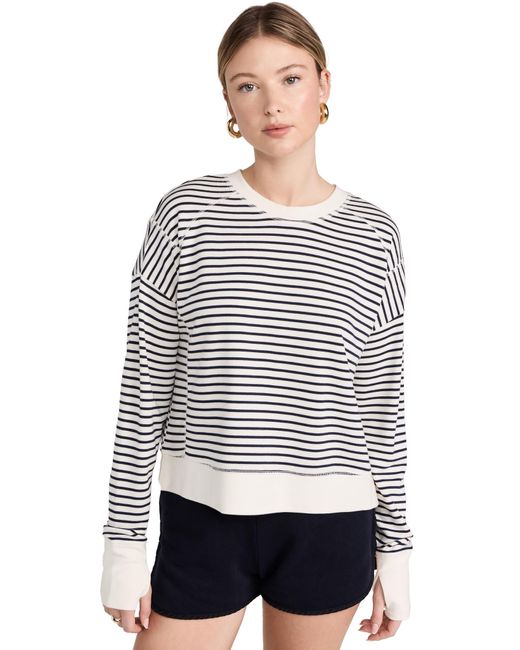 Sweaty Betty White After Class Crop Sweatshirt