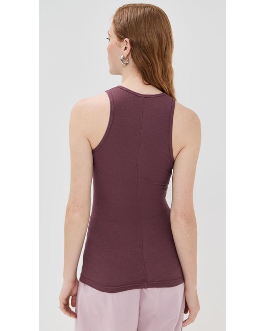 Tibi Purple Circular Fine Rib T Tank