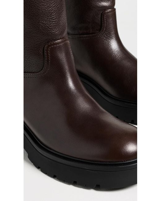Stuart Weitzman Black Ren Leather Booties