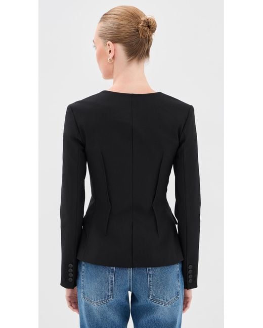 Jonathan Simkhai Black Marlowe U-Neck Jacket