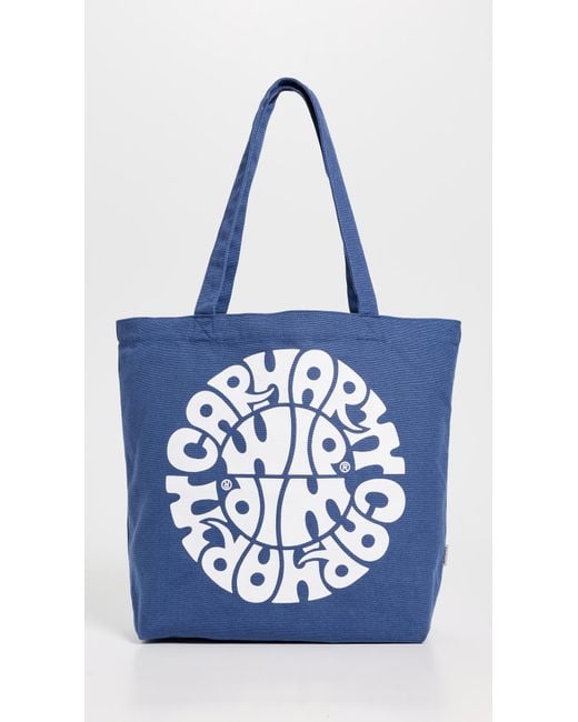 Carhartt Blue Canvas Graphic Tote for men