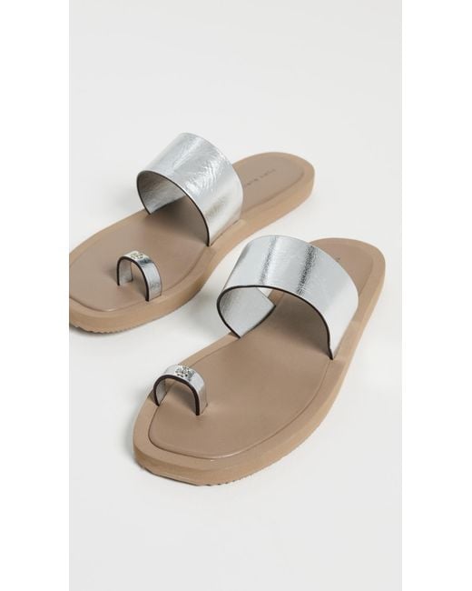 Tory Burch Black Toe Ring Flip Flops