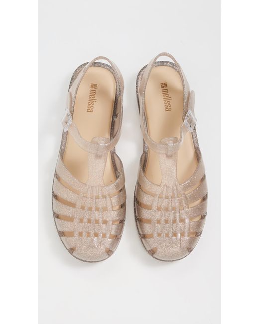Melissa White Possession Shiny Jelly Sandals