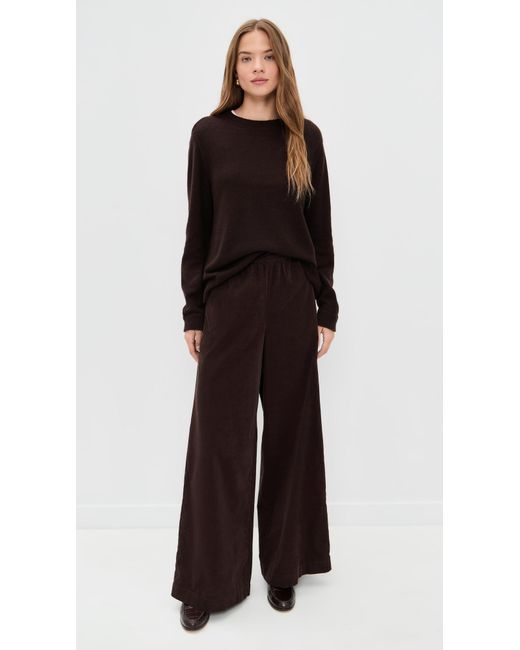 ATM Black Corduroy Wide Leg Pull On Pants