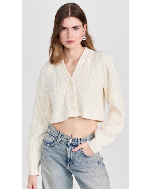 LoveShackFancy Blue Avignon Crop Cardigan