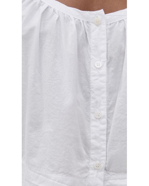Stateside White Voile Cropped Button Cami