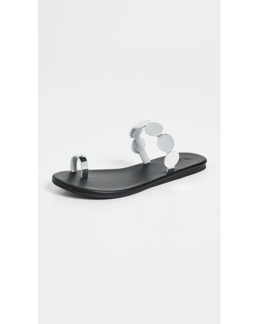 Ancient Greek Sandals Black Calisto Mirror Sandals