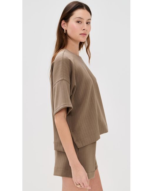 Splendid Brown X Cella Jane Rib Scuba Tee