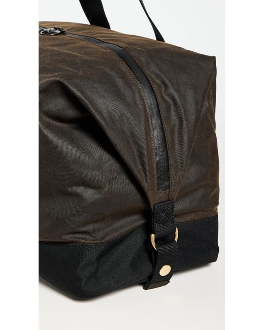 Barbour Black Field Wax Duffle Bag for men