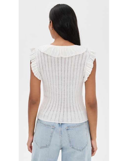 LoveShackFancy White Elizabelle Top