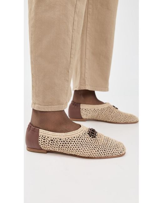 Jonathan Simkhai Natural Eden Raffia Ballet Flats