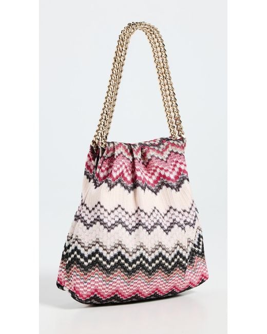 Missoni Pink Drawstring Pouch Chain