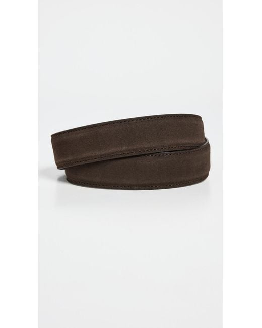 Andersons Black Suede Belt for men