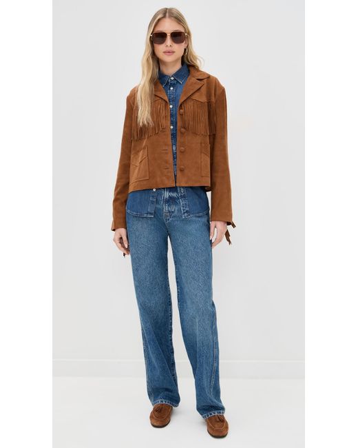 Xirena Blue Bronco Suede Jacket