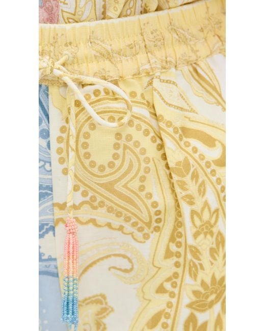 Hemant & Nandita Blue Waist Elasticated Shorts
