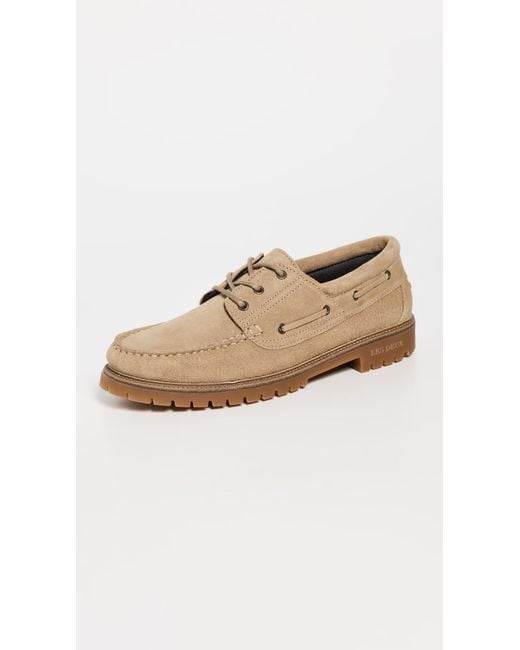 Les Deux White Taylor Suede Boat Shoes for men