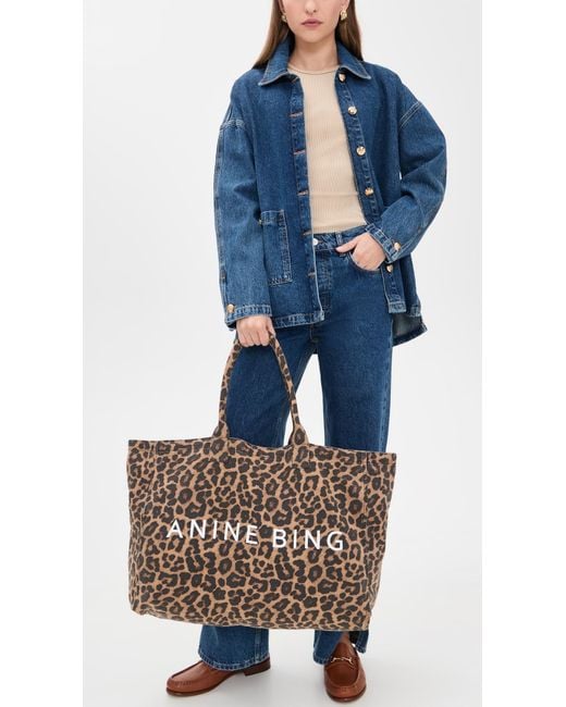 Anine Bing Multicolor Leo Canvas Tote
