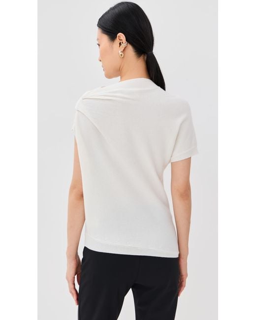 Rohe White Deconstructed Knitted Top