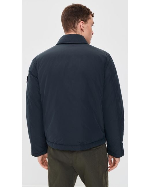 Stone Island Blue Down Coach Jacket for men