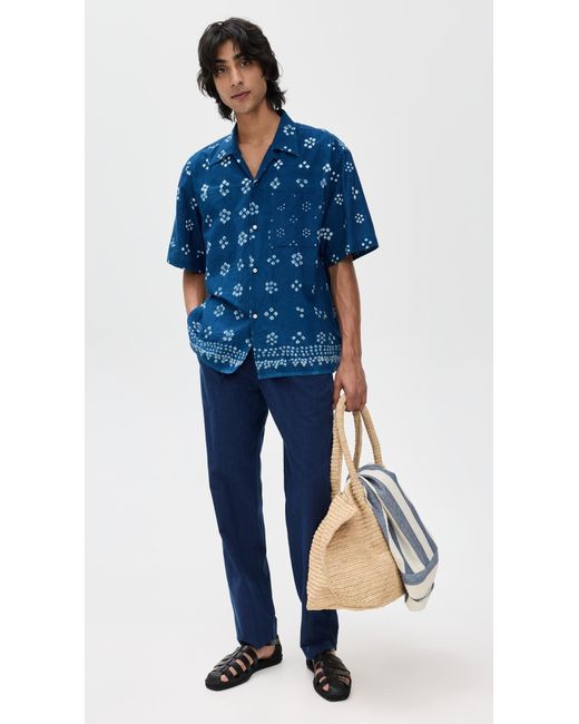 Kardo Blue Roy Khadi Pull On Pants for men