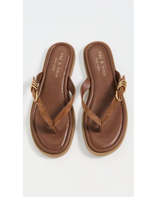 Rag & Bone Black Gia Thong Sandals