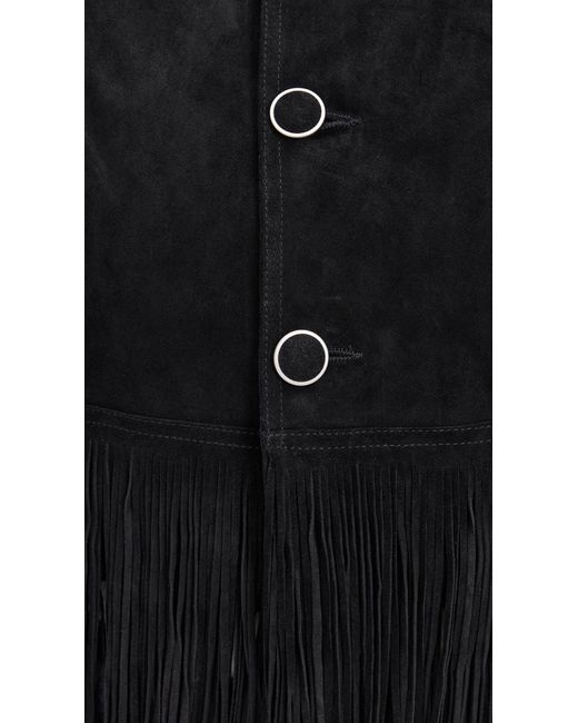 FRAME Black The Saddle Suede Jacket