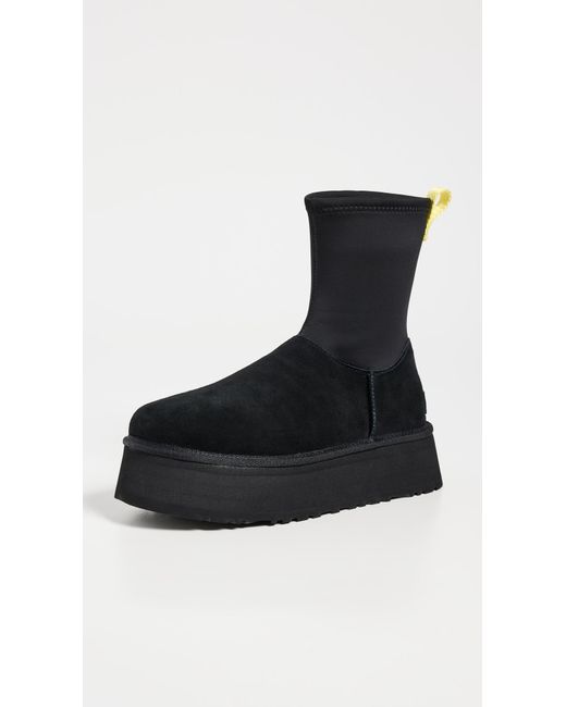 Ugg Black Classic Dipper Suede And Rubber Boots