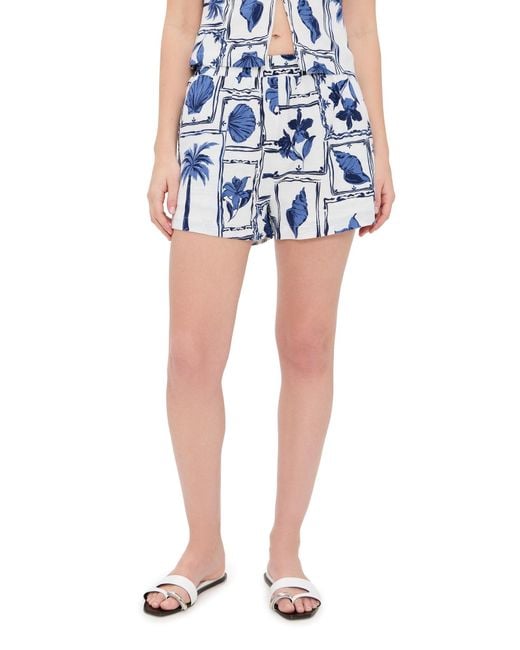 MINKPINK Blue Sylvie Elasticated Shorts