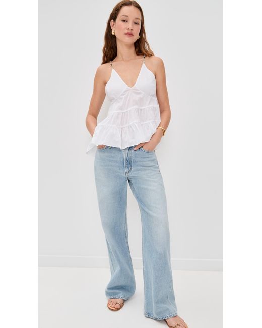 Azeeza White Viola Top