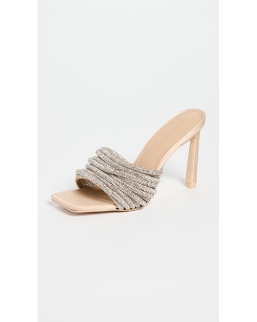 mules with crystal strap