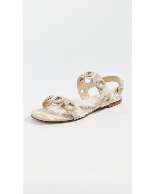 Larroude White Milan Flats