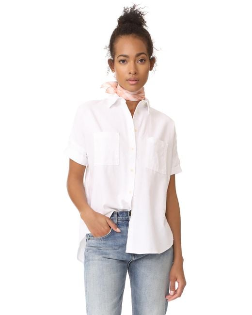 Madewell - White Cotton Courier Shirt - Lyst