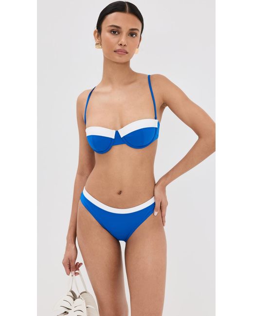 Staud Blue Taud Gea Bikini Botto Apphire/white