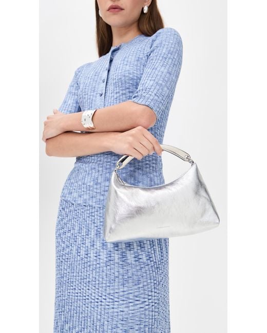 Mansur Gavriel White Metal Handle Rhea Bag