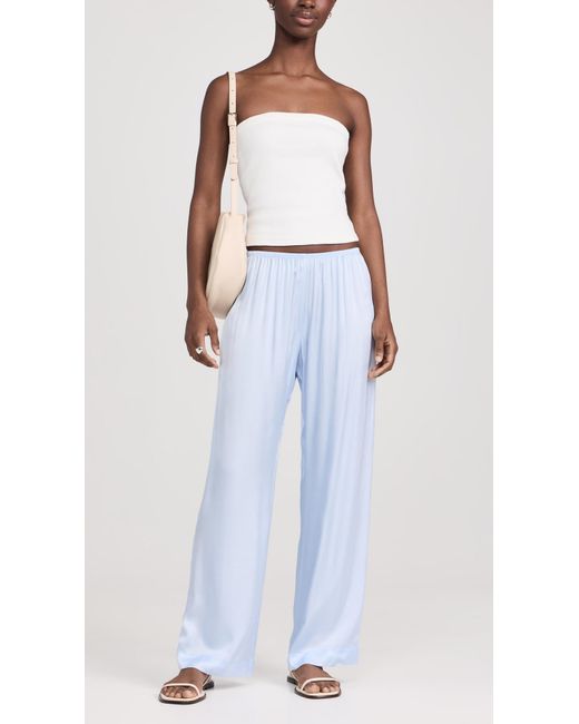 DONNI. Blue The Siky Sipe Pants Coud X