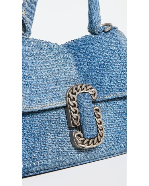 セール☆MARC JACOBS THE MONOGRAM DENIM ST MARC TOP HANDLE MARC JACOBS Denim Monogram The St Marc Mini Top Handle Bag