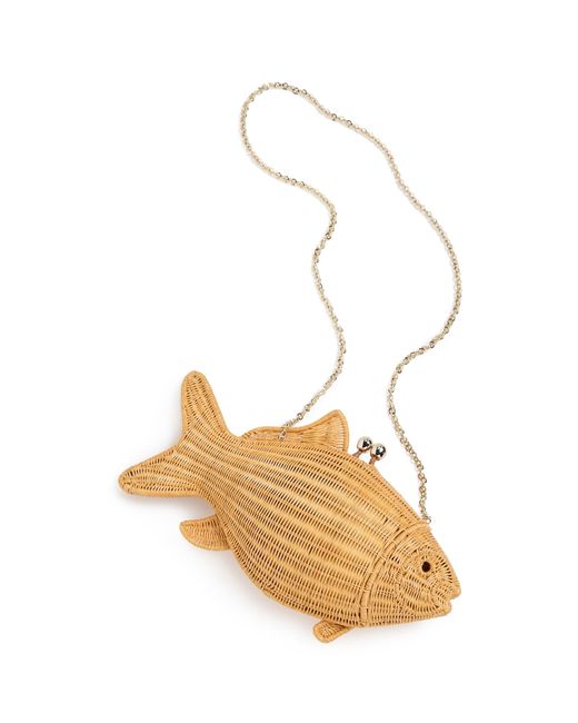 Serpui White Theo Fish Clutch