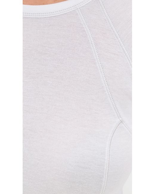 Helmut Lang White Bmx Raglan Top Soft