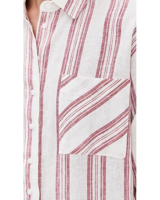 Reformation Multicolor Eli Oversized Linen Shirt