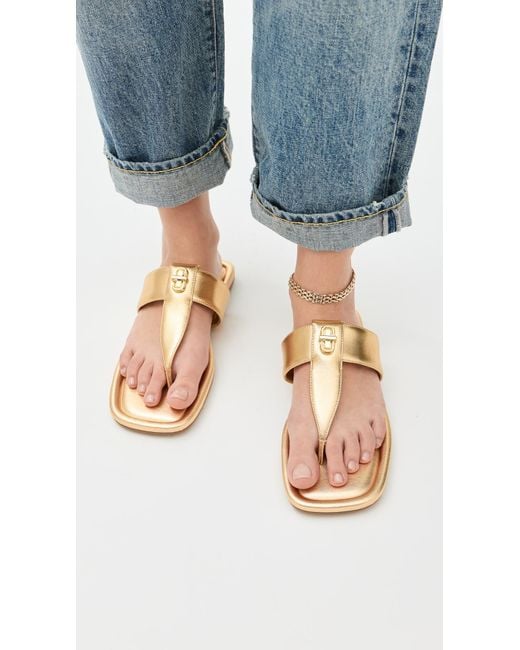 Marc Jacobs White The Dual T Sandals