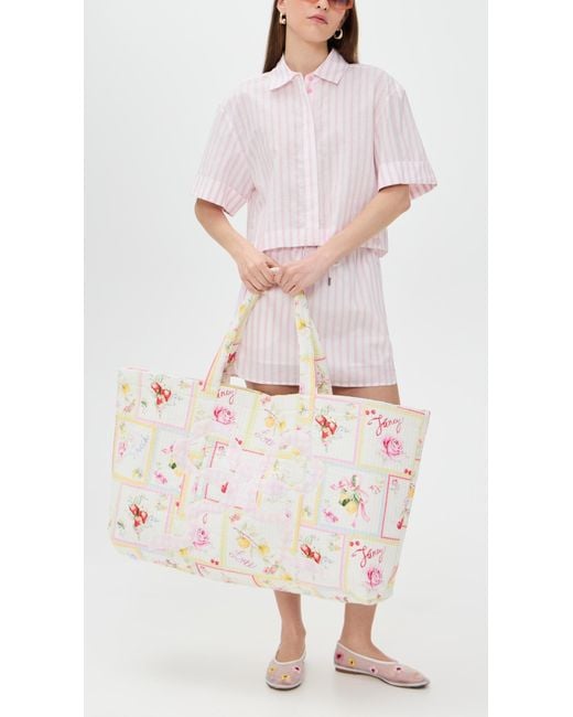 LoveShackFancy White Cyndi Tote