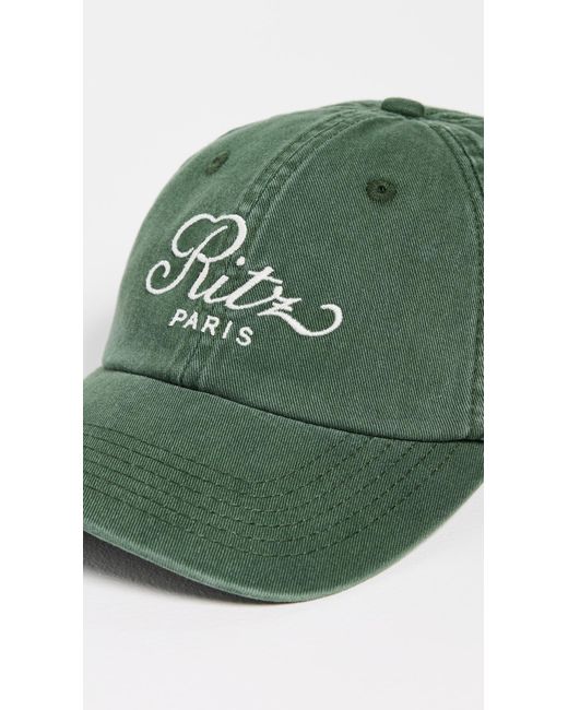 ハット Paris Big Logo Baseball Cap - Green Sporting Logo Tech Cap - Green | P Johnson