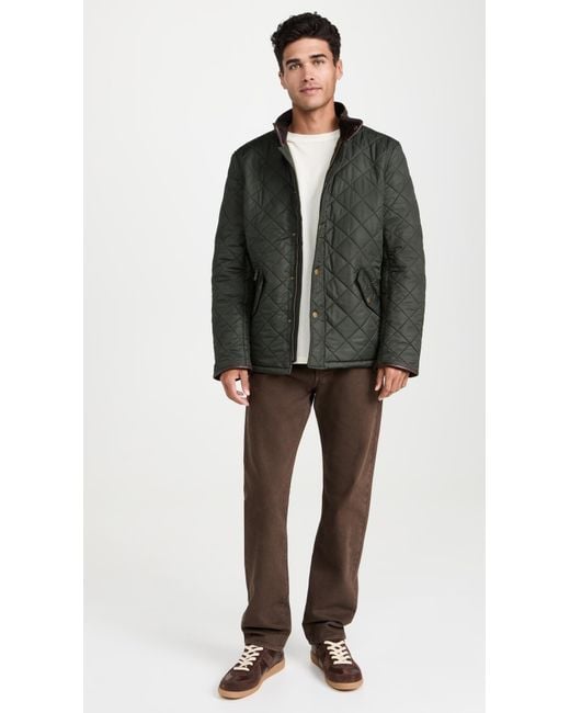 Barbour Black Powell Quilted Jacket for men