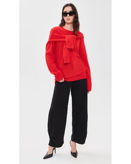 Source Unknown Red Tio Extra Shawl Sweater
