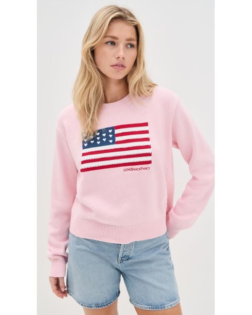 LoveShackFancy Pink Ty Pullover