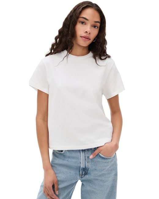 Reformation White Rowan Crew Tee