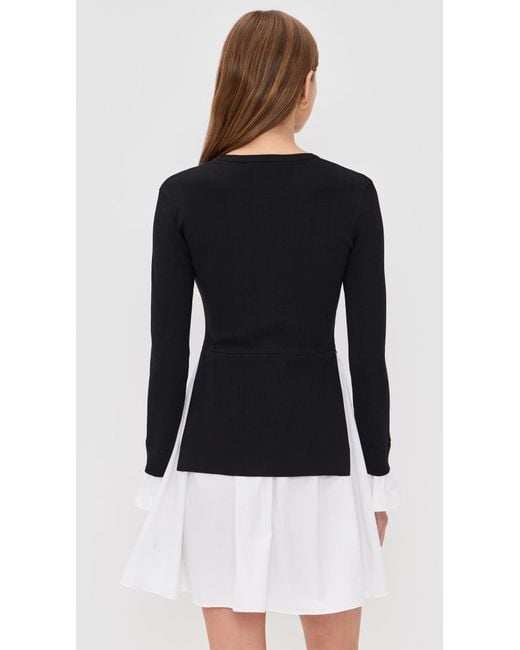English Factory Black Knit Combo Dress