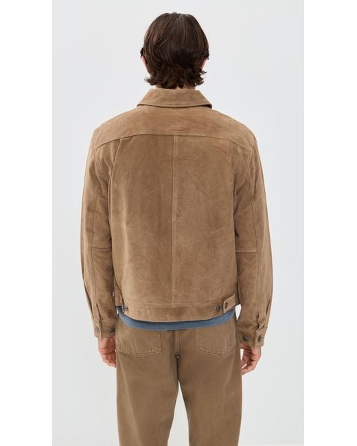 Madewell Brown Suede Western Jacket for men